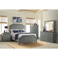Beach House 2-Drawer Dove Grey Solid Wood Nightstand (29.5 in. H x 28 in. W x 17 in. D) by Martin Svensson Home -EVERGLADE HOME Shop dove grey martin svensson home nightstands 6804122 1f 1000