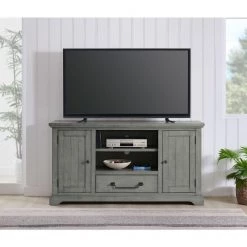 Beach House 65 in. Dove Grey Solid Wood TV Stand Fits up to 70 in. TV with Storage by Martin Svensson Home -EVERGLADE HOME Shop dove grey martin svensson home tv stands 909199 c3 1000