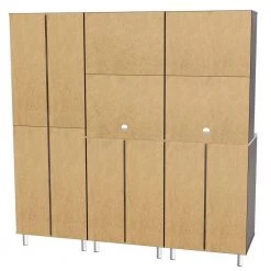 3-Piece Espresso and Ambar Grey Breakroom Cabinet by Inval 10 3-Piece Espresso and Ambar Grey Breakroom Cabinet by Inval -EVERGLADE HOME Shop espresso ambar grey inval sideboards buffet tables br gp2 66 1000