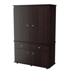 Espresso Armoire 70.9 in. H x 47.2 in. W x 19.9 in. D by Inval -EVERGLADE HOME Shop espresso inval armoires wardrobes am 30023 40 1000