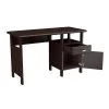 47" W Espresso 2 Drawer Computer Desk with open Cubicle by Inval