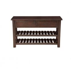 Barn Door 50 in. Espresso Standard Rectangle Wood Console Table with Drawers by Martin Svensson Home