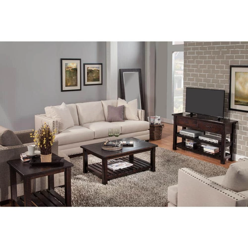 Barn Door 24 in. H Espresso Collection End Table by Martin Svensson Home 4 Barn Door 24 in. H Espresso Collection End Table by Martin Svensson Home - Image 4