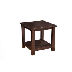 Barn Door 24 in. H Espresso Collection End Table by Martin Svensson Home
