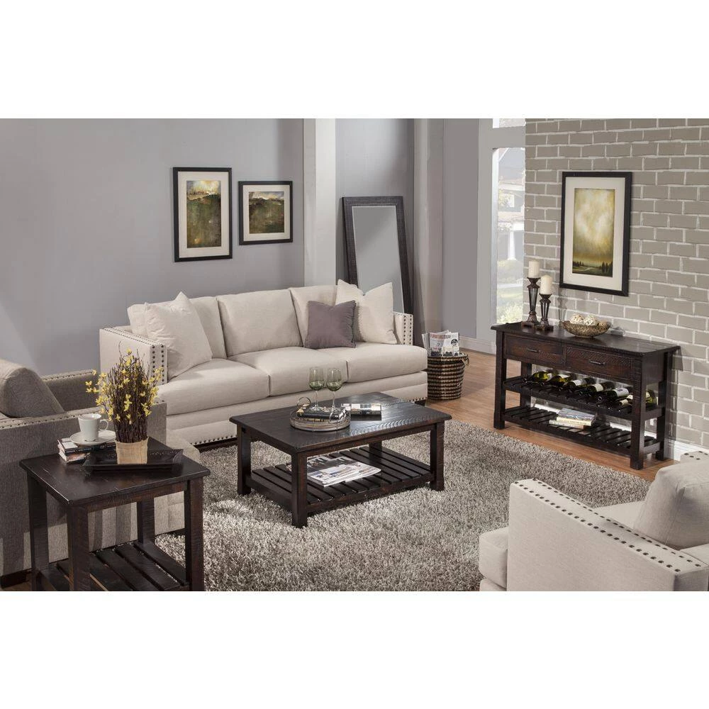 Barn Door 24 in. H Espresso Collection End Table by Martin Svensson Home 2 Barn Door 24 in. H Espresso Collection End Table by Martin Svensson Home - Image 2