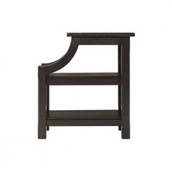 Barn Door 16 in. Espresso Chairside End Table with Power by Martin Svensson Home -EVERGLADE HOME Shop espresso martin svensson home end side tables 890278 4f 1000