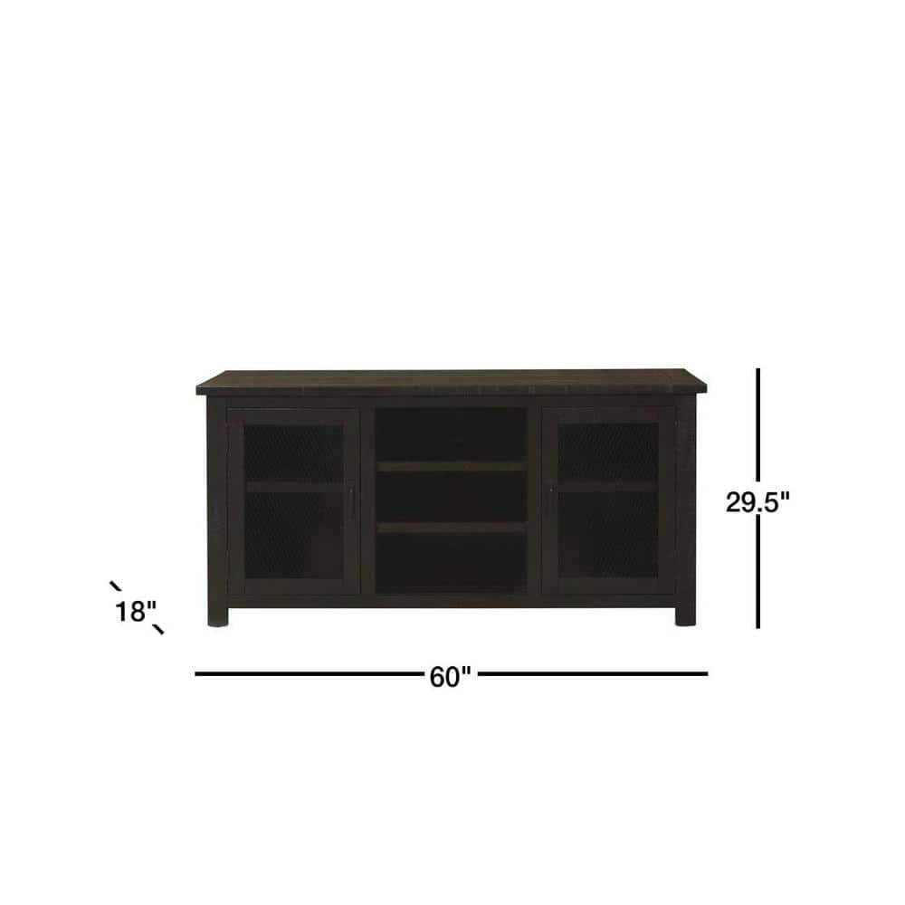 Ventura Espresso Wood TV Stand Fits TVs Up to 65 in. with Adjustable Shelves by Martin Svensson Home 3 Ventura Espresso Wood TV Stand Fits TVs Up to 65 in. with Adjustable Shelves by Martin Svensson Home - Image 3