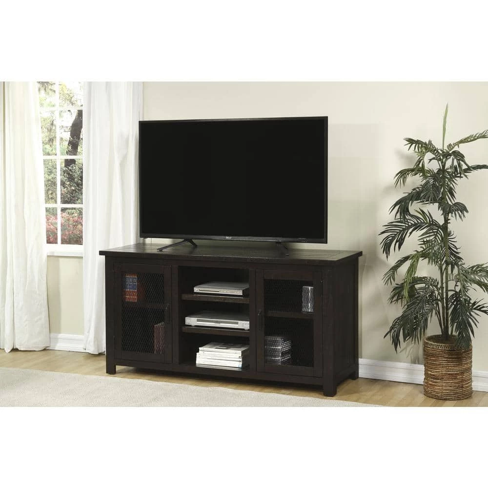 Ventura Espresso Wood TV Stand Fits TVs Up to 65 in. with Adjustable Shelves by Martin Svensson Home 7 Ventura Espresso Wood TV Stand Fits TVs Up to 65 in. with Adjustable Shelves by Martin Svensson Home - Image 7