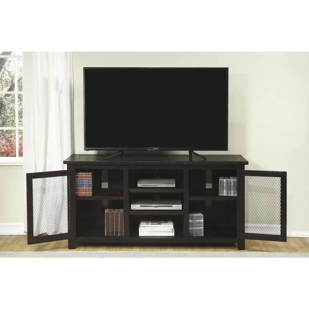 Ventura Espresso Wood TV Stand Fits TVs Up to 65 in. with Adjustable Shelves by Martin Svensson Home 8 Ventura Espresso Wood TV Stand Fits TVs Up to 65 in. with Adjustable Shelves by Martin Svensson Home - Image 8