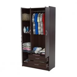 Espresso-Wengue Armoire by Inval -EVERGLADE HOME Shop espresso wengue inval armoires wardrobes am b223 77 1000