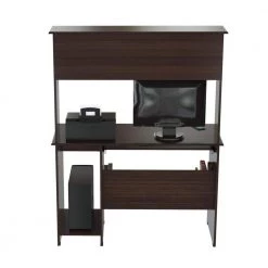 47.24 in. Espresso Wengue Rectangular 1 -Drawer Computer Desk with Keyboard Tray by Inval -EVERGLADE HOME Shop espresso wengue inval computer desks cc 2501s 4f 1000