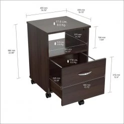 Espresso Wengue Filing cabinet by Inval -EVERGLADE HOME Shop espresso wengue inval file cabinets ar 1ltr 4f 1000