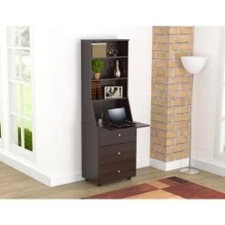 71 in. Rectangular Espresso 3 Drawer Writing Desks with Storage by Inval -EVERGLADE HOME Shop espresso wengue inval writing desks ce 6801 c3 1000