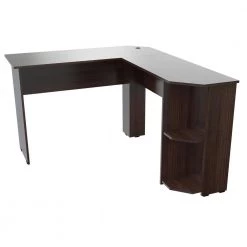 47.2 in. Rectangular Espresso Writing Desks with Storage by Inval