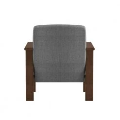 Amerllia Gray Fabric Upholstery Solid Wood Accent Chair by EVERGLADE HOME 11 Amerllia Gray Fabric Upholstery Solid Wood Accent Chair by EVERGLADE HOME -EVERGLADE HOME Shop gray everglade home accent chairs lx 1048gy 1 4f 1000