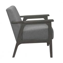 Ride Gray Textured Upholstery Solid Wood Antique Gray Finish Accent Chair by EVERGLADE HOME -EVERGLADE HOME Shop gray everglade home accent chairs lx 1103gy 1 c3 1000
