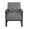 Copley Gray Textured Upholstery Solid Wood Frame Accent Chair by EVERGLADE HOME