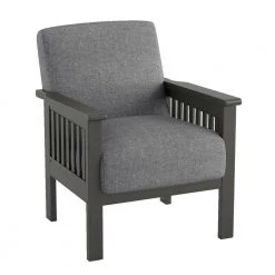 Copley Gray Textured Upholstery Solid Wood Frame Accent Chair by EVERGLADE HOME -EVERGLADE HOME Shop gray everglade home accent chairs lx 1104gy 1 c3 1000