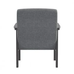 Savion Gray Textured Upholstery Solid Wood Frame Accent Arm Chair by EVERGLADE HOME -EVERGLADE HOME Shop gray everglade home accent chairs lx 1105gy 1 4f 1000