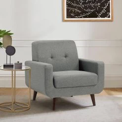 Adelia Gray Textured Upholstery Tufted Back Accent Chair by EVERGLADE HOME 13 Adelia Gray Textured Upholstery Tufted Back Accent Chair by EVERGLADE HOME -EVERGLADE HOME Shop gray everglade home accent chairs lx 9433gy 1 31 1000