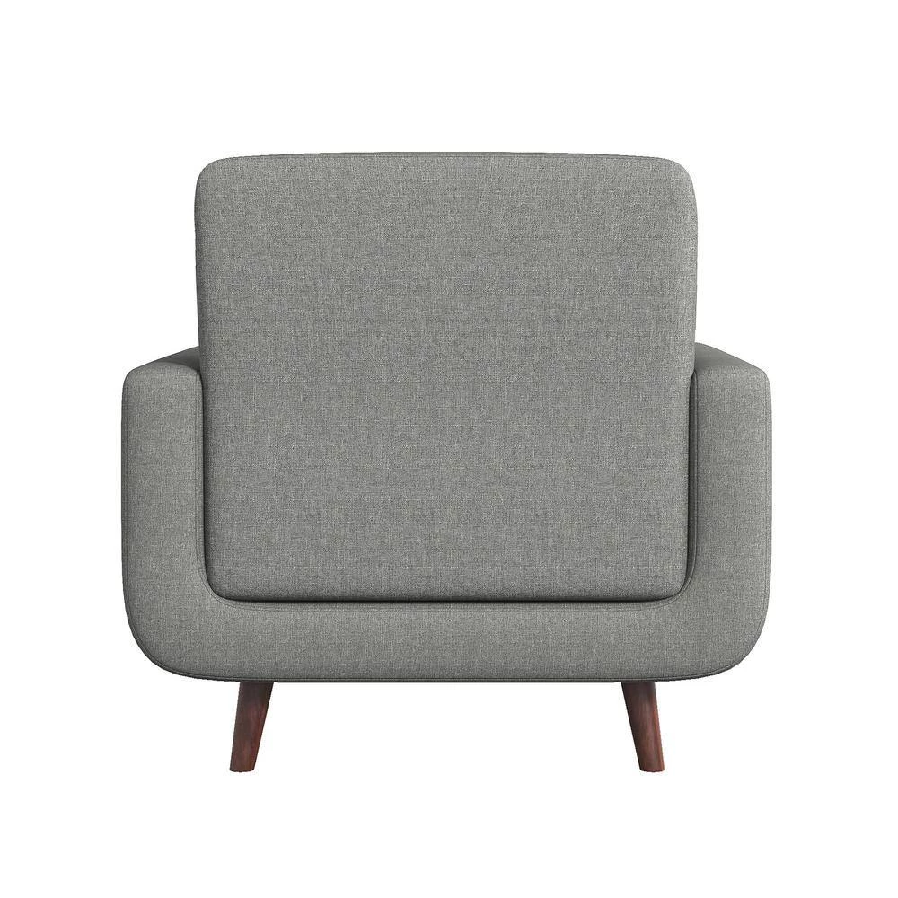 Adelia Gray Textured Upholstery Tufted Back Accent Chair by EVERGLADE HOME 4 Adelia Gray Textured Upholstery Tufted Back Accent Chair by EVERGLADE HOME - Image 4