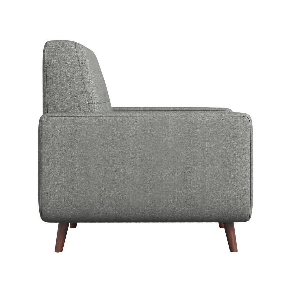 Adelia Gray Textured Upholstery Tufted Back Accent Chair by EVERGLADE HOME 2 Adelia Gray Textured Upholstery Tufted Back Accent Chair by EVERGLADE HOME - Image 2