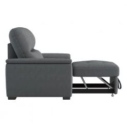 Maja Gray Textured Microfiber Accent Chair with Pull-out Ottoman by EVERGLADE HOME 11 Maja Gray Textured Microfiber Accent Chair with Pull-out Ottoman by EVERGLADE HOME -EVERGLADE HOME Shop gray everglade home accent chairs lx 9858gy 1 4f 1000