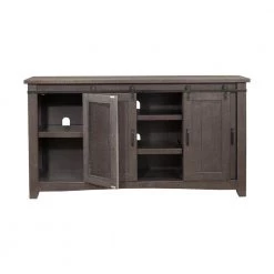 Sierra Gray Metal TV Stand Fits TVs Up to 70 in. with Adjustable Shelves by Martin Svensson Home -EVERGLADE HOME Shop gray martin svensson home tv stands 90909 4f 1000
