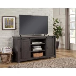 Sierra Gray Metal TV Stand Fits TVs Up to 70 in. with Adjustable Shelves by Martin Svensson Home -EVERGLADE HOME Shop gray martin svensson home tv stands 90909 fa 1000