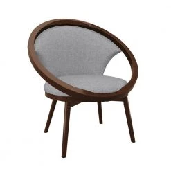 Clair Gray Mid-Century Fabric Upholstery Solid Wood Frame Accent Chair by EVERGLADE HOME -EVERGLADE HOME Shop gray with textured everglade home accent chairs lx 1033f4s c3 1000