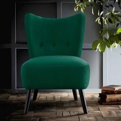 Shapel Green Velvet Upholstery Tufted Back Accent Chair by EVERGLADE HOME -EVERGLADE HOME Shop green everglade home accent chairs lx 1166gr 1 31 1000
