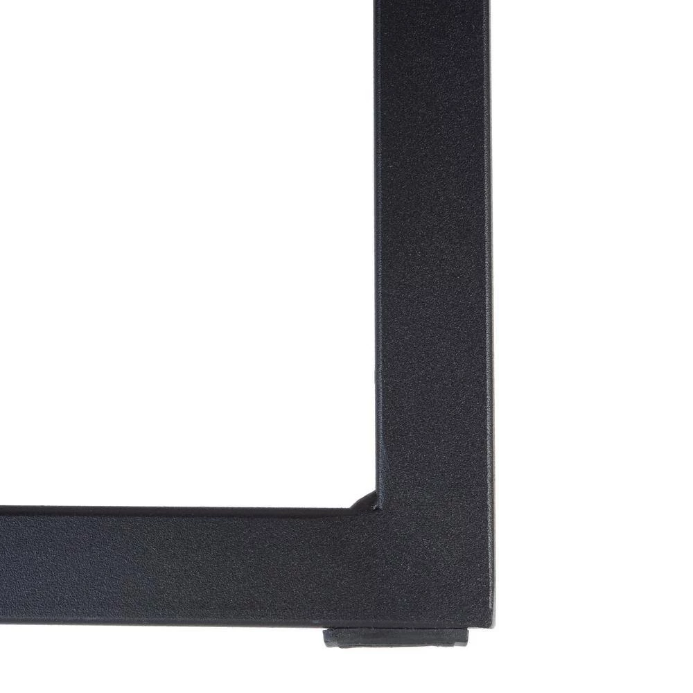 Quincy 29 in. Quilted Stitched Leather Black Metal Bar Stool with Footrest Set of 2 in Grey by Leisuremod 7 Quincy 29 in. Quilted Stitched Leather Black Metal Bar Stool with Footrest Set of 2 in Grey by Leisuremod - Image 7