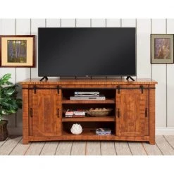Omaha Honey Tabacco Metal TV Stand Fits TVs Up to 70 in. with Cable Management by Martin Svensson Home -EVERGLADE HOME Shop honey tabacco martin svensson home tv stands 90907 1f 1000
