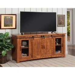 Omaha Honey Tabacco Metal TV Stand Fits TVs Up to 70 in. with Cable Management by Martin Svensson Home -EVERGLADE HOME Shop honey tabacco martin svensson home tv stands 90907 31 1000