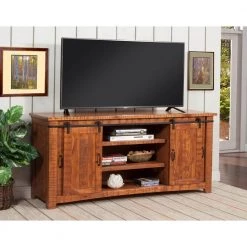 Omaha Honey Tabacco Metal TV Stand Fits TVs Up to 70 in. with Cable Management by Martin Svensson Home -EVERGLADE HOME Shop honey tabacco martin svensson home tv stands 90907 fa 1000