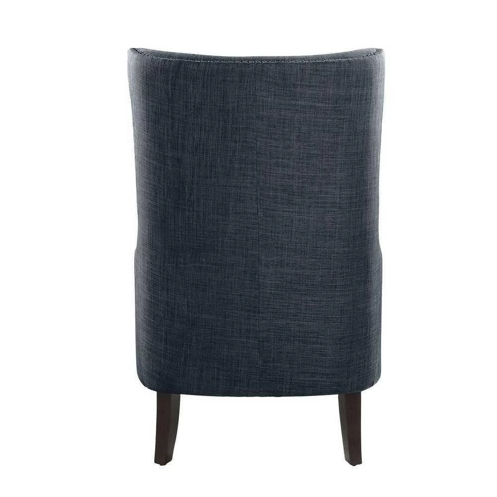 Indigo Wingback Chair Rheit Textured Upholstery Accent by EVERGLADE HOME 4 Indigo Wingback Chair Rheit Textured Upholstery Accent by EVERGLADE HOME - Image 4