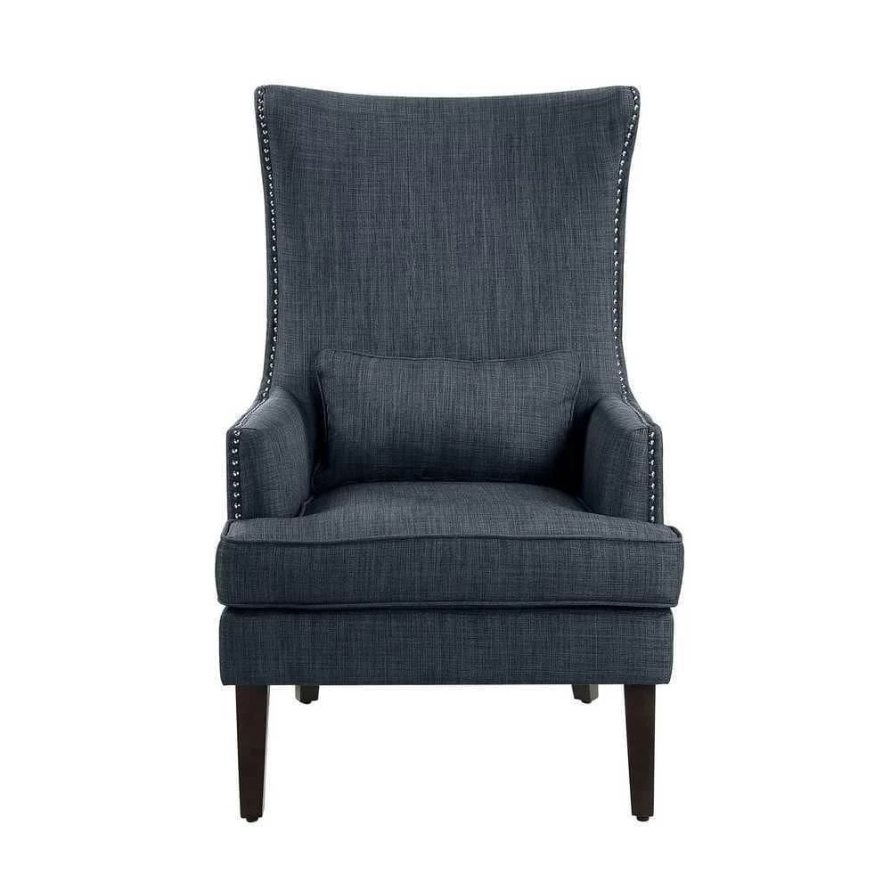 Indigo Wingback Chair Rheit Textured Upholstery Accent by EVERGLADE HOME 1 Indigo Wingback Chair Rheit Textured Upholstery Accent by EVERGLADE HOME