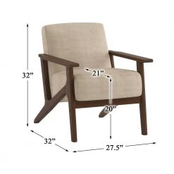 Malibu Light Brown Velvet Upholstered Solid Wood Walnut Finish Accent Chair by EVERGLADE HOME -EVERGLADE HOME Shop light brown everglade home accent chairs lx 1031br 1 44 1000