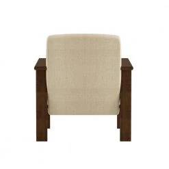 Amerllia Light Brown Fabric Upholstery Solid Wood Accent Chair by EVERGLADE HOME -EVERGLADE HOME Shop light brown everglade home accent chairs lx 1048br 1 1f 1000