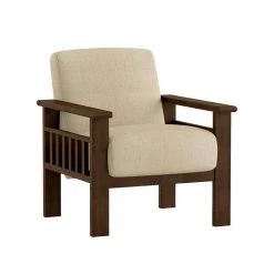 Amerllia Light Brown Fabric Upholstery Solid Wood Accent Chair by EVERGLADE HOME -EVERGLADE HOME Shop light brown everglade home accent chairs lx 1048br 1 c3 1000