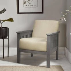 Copley Light Brown Textured Upholstery Solid Wood Frame Accent Chair by EVERGLADE HOME -EVERGLADE HOME Shop light brown everglade home accent chairs lx 1104br 1 31 1000