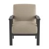 Savion Light Brown Textured Upholstery Solid Wood Frame Accent Chair by EVERGLADE HOME