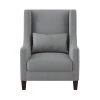 Dorsey Light Gray Textured Upholstery High Back Accent Chair by EVERGLADE HOME