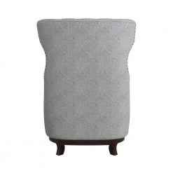 Davi Light Gray Textured Upholstery Tufted Back Wingback Chair by EVERGLADE HOME 12 Davi Light Gray Textured Upholstery Tufted Back Wingback Chair by EVERGLADE HOME -EVERGLADE HOME Shop light gray everglade home accent chairs lx 1217f5s 4f 1000