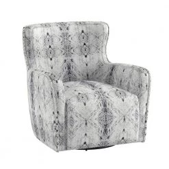 Vega Printed Chenille Swivel Arm Chair by EVERGLADE HOME -EVERGLADE HOME Shop multi color everglade home accent chairs lx 1025f1s 4f 1000