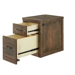 Rustic Natural Brown File Cabinet with 2-Drawers and Fingerprint Lock by Martin Svensson Home -EVERGLADE HOME Shop natural brown martin svensson home file cabinets 7900409 77 1000
