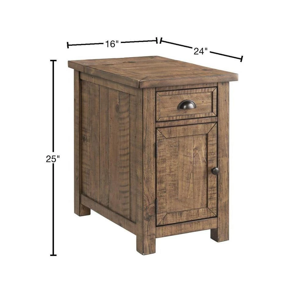 Monterey 16 in. Natural Chairside End Table with Power by Martin Svensson Home 3 Monterey 16 in. Natural Chairside End Table with Power by Martin Svensson Home - Image 3