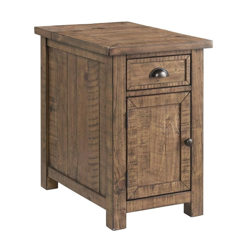 Monterey 16 in. Natural Chairside End Table with Power by Martin Svensson Home 1 Monterey 16 in. Natural Chairside End Table with Power by Martin Svensson Home