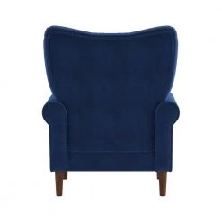 Cecily Navy Blue Velvet Tufted Back Club Accent Chair by EVERGLADE HOME -EVERGLADE HOME Shop navy blue everglade home accent chairs lx 1046bu 1 4f 1000