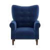 Cecily Navy Blue Velvet Tufted Back Club Accent Chair by EVERGLADE HOME